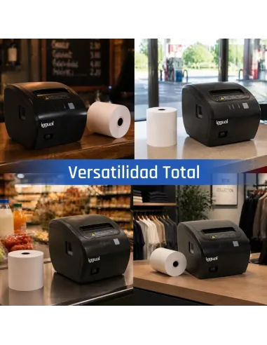 iggual Caja 50 rollos papel térmico sin BPA 80x80