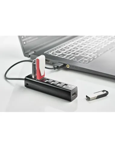 NGS IHUB7 TINY USB 2.0 480 Mbit s Negro