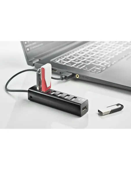 NGS IHUB7 TINY USB 2.0 480 Mbit s Negro