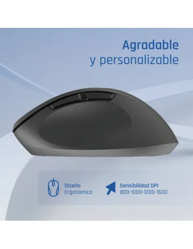 iggual Ratón inalámbrico ERGO-SILENT-6D 1600DPI