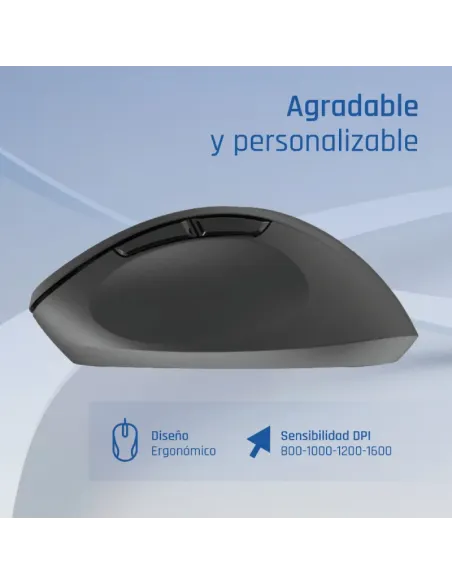 iggual Ratón inalámbrico ERGO-SILENT-6D 1600DPI