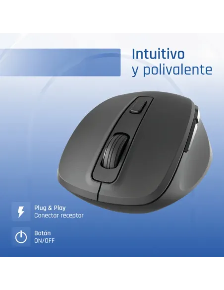 iggual Ratón inalámbrico ERGO-SILENT-6D 1600DPI