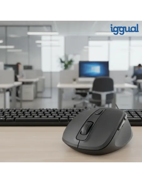 iggual Ratón inalámbrico ERGO-SILENT-6D 1600DPI