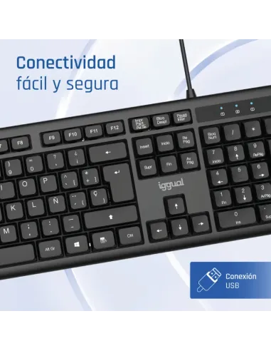 iggual Teclado USB estándar CK-OFFICE-105T negro