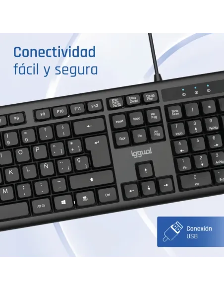 iggual Teclado USB estándar CK-OFFICE-105T negro