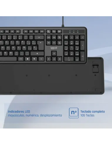 iggual Teclado USB estándar CK-OFFICE-105T negro