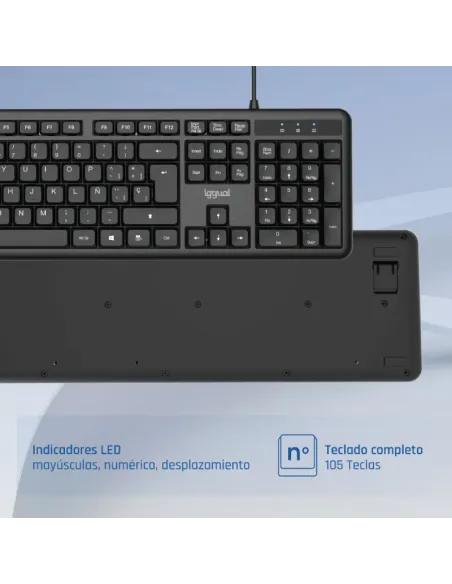 iggual Teclado USB estándar CK-OFFICE-105T negro