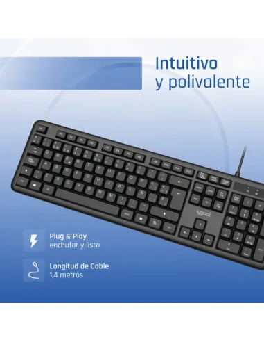 iggual Teclado USB estándar CK-OFFICE-105T negro