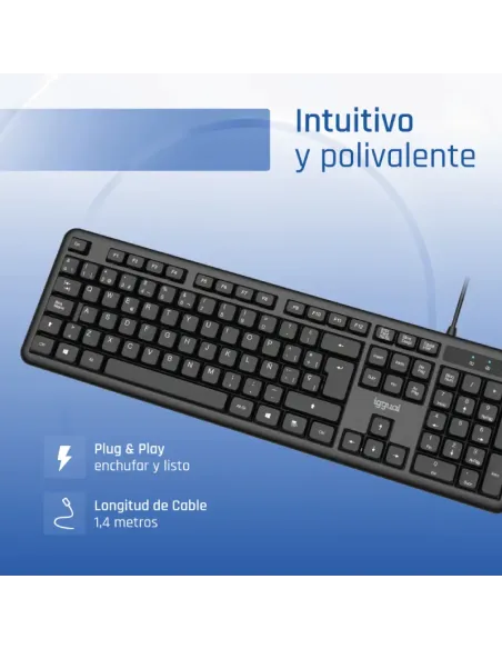iggual Teclado USB estándar CK-OFFICE-105T negro
