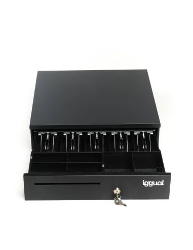 iggual Cajón Portamonedas IRON-35 42cm 5+6 negro