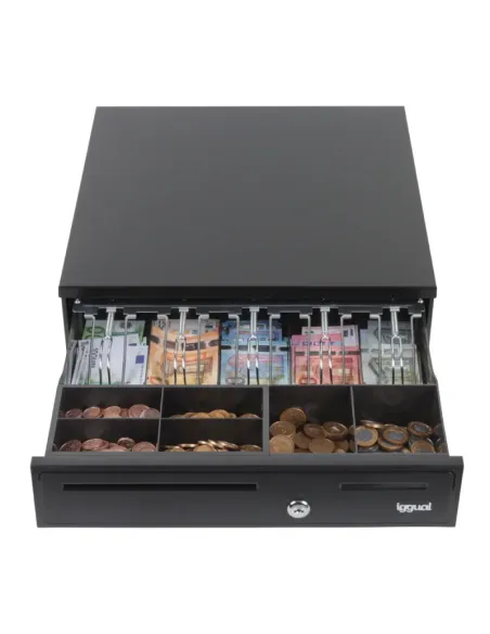 iggual Cajón Portamonedas IRON-35 42cm 5+6 negro