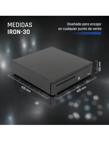 iggual Cajón Portamonedas IRON-35 42cm 5+6 negro