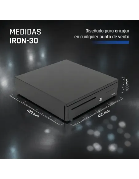 iggual Cajón Portamonedas IRON-35 42cm 5+6 negro