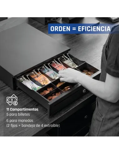 iggual Cajón Portamonedas IRON-35 42cm 5+6 negro
