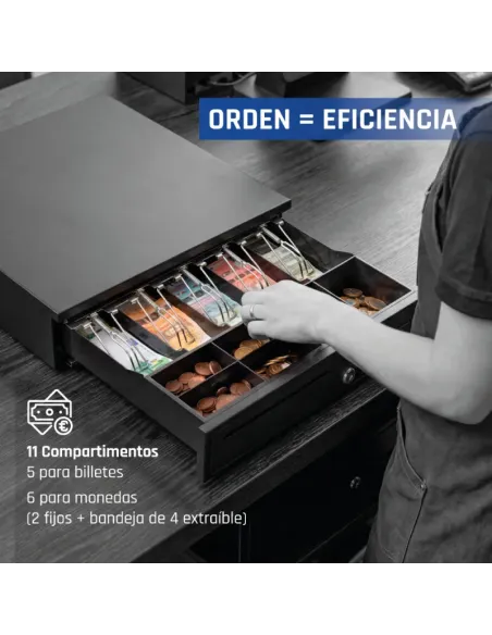 iggual Cajón Portamonedas IRON-35 42cm 5+6 negro