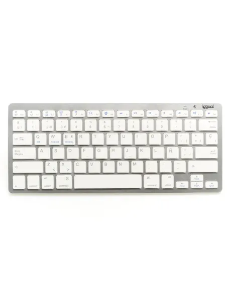 iggual Teclado Bluetooth Slim TKL-BT plata 2 canal