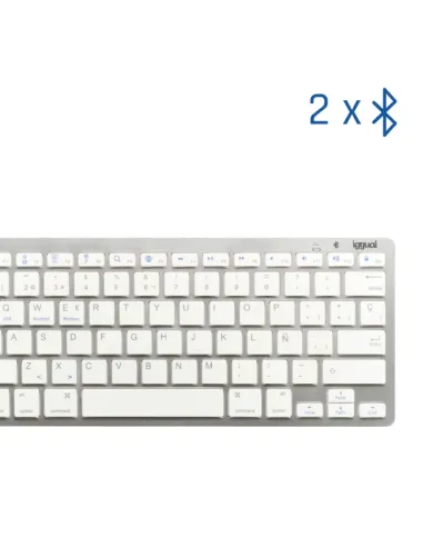 iggual Teclado Bluetooth Slim TKL-BT plata 2 canal