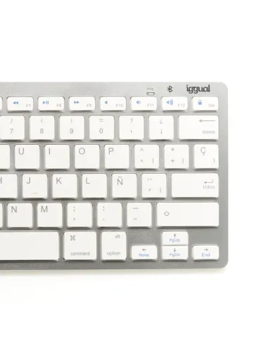 iggual Teclado Bluetooth Slim TKL-BT plata 2 canal
