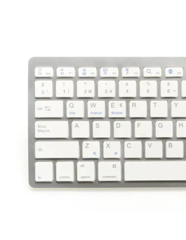 iggual Teclado Bluetooth Slim TKL-BT plata 2 canal