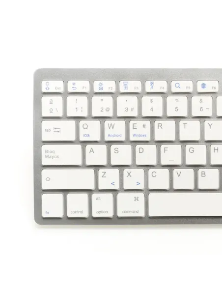 iggual Teclado Bluetooth Slim TKL-BT plata 2 canal