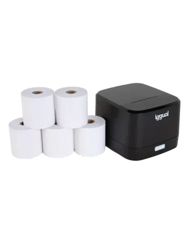 iggual Kit impresora térmica TP EASY 58 + 5 rollos