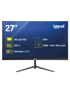 iggual Monitor 27" IPS 1ms FHD 120Hz VGA HDMI +Altavoces