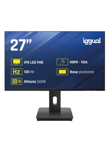 iggual Monitor 27" VGA HDMI 120Hz pivotante AA MM