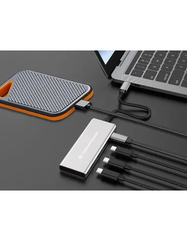 Conceptronic HUBBIES16G hub de interfaz USB 3.2 Gen 2 (3.1 Gen 2) Type-C 10000 Mbit s Gris