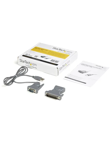 StarTech.com Cable Adaptador de 0,9m USB a Serie Serial DB9 DB25 RS232