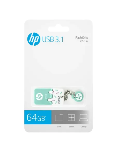 HP x778w unidad flash USB 64 GB USB tipo A 3.2 Gen 1 (3.1 Gen 1) Verde, Blanco