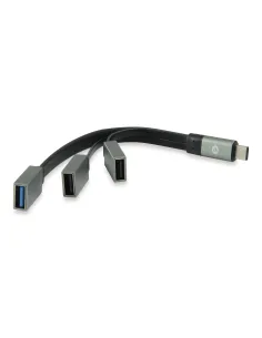 Conceptronic HUBBIES01G hub de interfaz USB 3.2 Gen 2 (3.1 Gen 2) Type-C 5000 Mbit s Gris