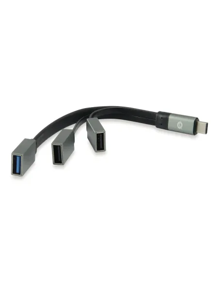 Conceptronic HUBBIES01G hub de interfaz USB 3.2 Gen 2 (3.1 Gen 2) Type-C 5000 Mbit s Gris