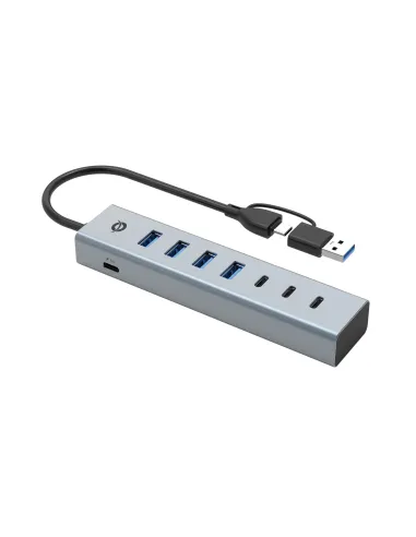 Conceptronic HUBBIES20G hub de interfaz USB 3.2 Gen 1 (3.1 Gen 1) Type-C 5000 Mbit s Gris