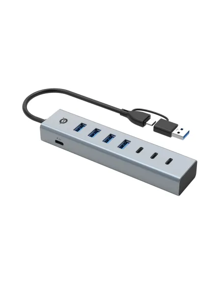 Conceptronic HUBBIES20G hub de interfaz USB 3.2 Gen 1 (3.1 Gen 1) Type-C 5000 Mbit s Gris
