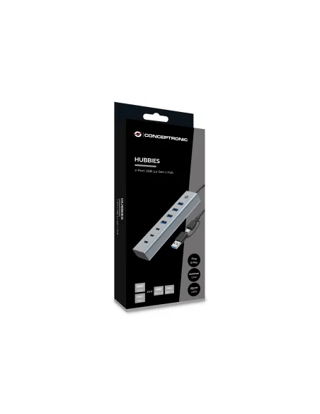 Conceptronic HUBBIES20G hub de interfaz USB 3.2 Gen 1 (3.1 Gen 1) Type-C 5000 Mbit s Gris