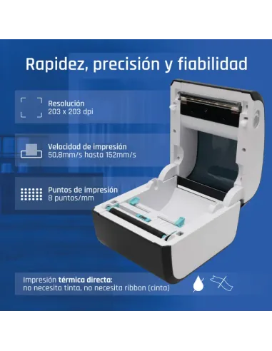 iggual Impresora etiquetas envíos USB+Bluetooth