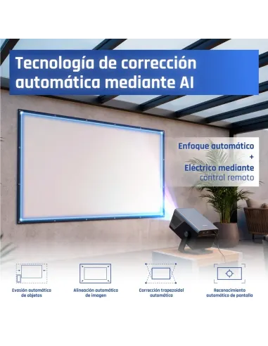 iggual Pack proyector 4K + Lona proyección 100"