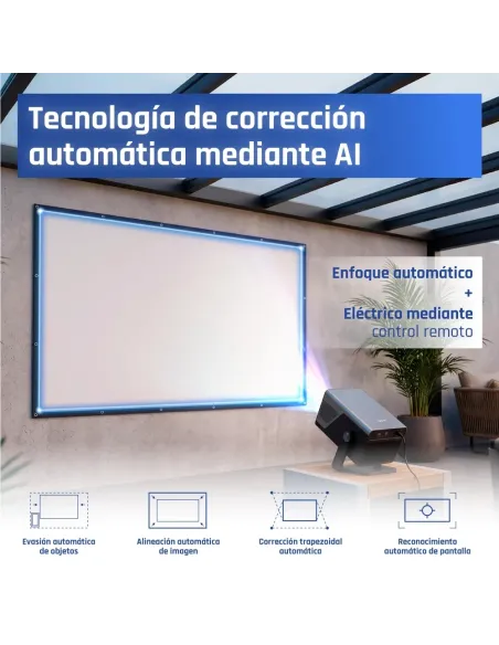 iggual Pack proyector 4K + Lona proyección 100"