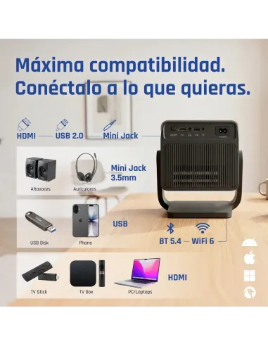 iggual Pack proyector 4K + Lona proyección 100"