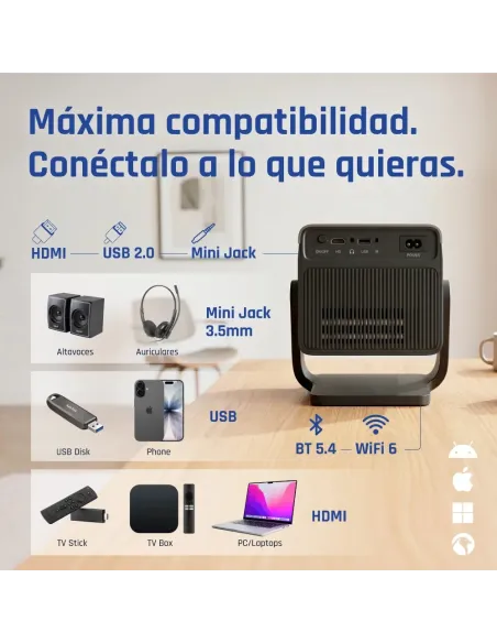 iggual Pack proyector 4K + Lona proyección 100"