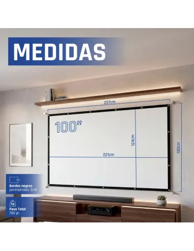iggual Pack proyector 4K + Lona proyección 100"