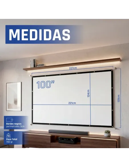 iggual Pack proyector 4K + Lona proyección 100"