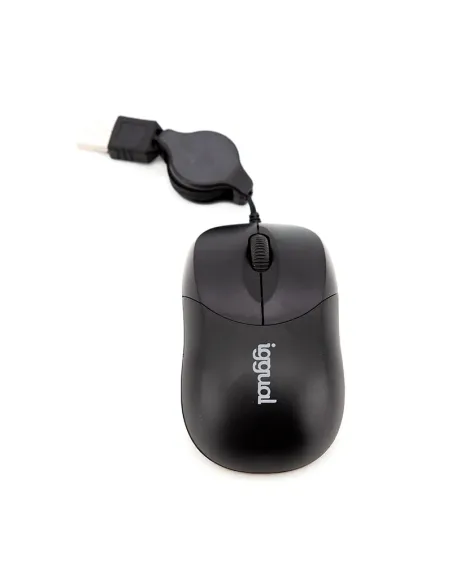iggual Ratón retráctil COM-BASIC-800DPI negro
