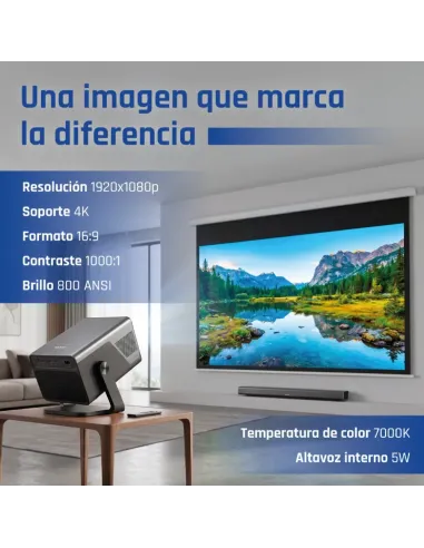 iggual Mini proyector MP1080p Pro 800ANSI Android