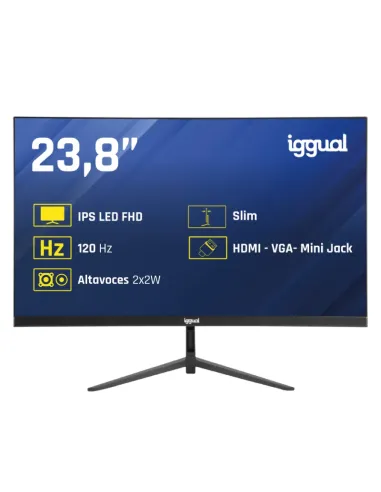 iggual Monitor 24" IPS 1ms FHD 120Hz VGA HDMI +Altavoces