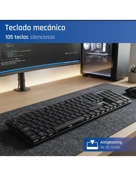 iggual Teclado USB mecánico CK-MECHA-105T negro