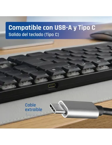 iggual Teclado USB mecánico CK-MECHA-105T negro