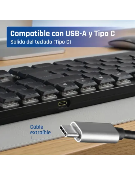 iggual Teclado USB mecánico CK-MECHA-105T negro
