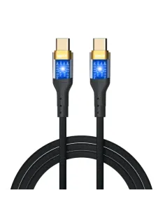 iggual Cable tipo C a tipo C 3A 1 metro trenzado LED
