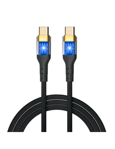 iggual Cable tipo C a tipo C 3A 1 metro trenzado LED